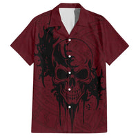 Demonic Skull Sigil Vikings Hawaiian Shirt Dark Gothic Rune Grunge Illustration