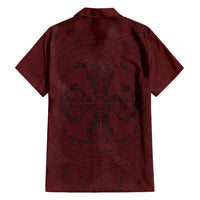 Demonic Skull Sigil Vikings Hawaiian Shirt Dark Gothic Rune Grunge Illustration