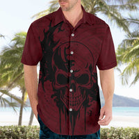 Demonic Skull Sigil Vikings Hawaiian Shirt Dark Gothic Rune Grunge Illustration