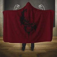 Demonic Skull Sigil Vikings Hooded Blanket Dark Gothic Rune Grunge Illustration
