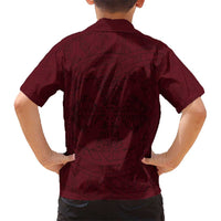 Demonic Skull Sigil Vikings Kid Hawaiian Shirt Dark Gothic Rune Grunge Illustration