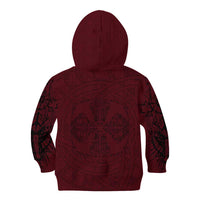 Demonic Skull Sigil Vikings Kid Hoodie Dark Gothic Rune Grunge Illustration