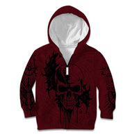 Demonic Skull Sigil Vikings Kid Hoodie Dark Gothic Rune Grunge Illustration