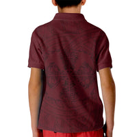 Demonic Skull Sigil Vikings Kid Polo Shirt Dark Gothic Rune Grunge Illustration