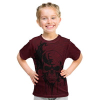 Demonic Skull Sigil Vikings Kid T Shirt Dark Gothic Rune Grunge Illustration