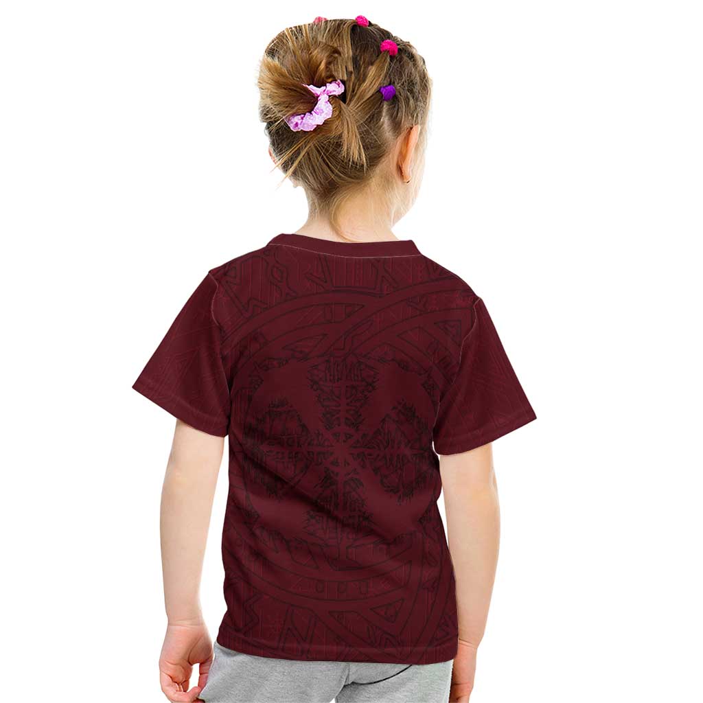 Demonic Skull Sigil Vikings Kid T Shirt Dark Gothic Rune Grunge Illustration
