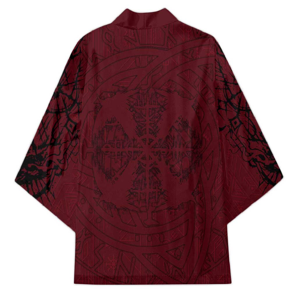 Demonic Skull Sigil Vikings Kimono Dark Gothic Rune Grunge Illustration