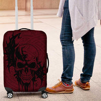 Demonic Skull Sigil Vikings Luggage Cover Dark Gothic Rune Grunge Illustration