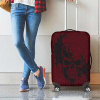 Demonic Skull Sigil Vikings Luggage Cover Dark Gothic Rune Grunge Illustration