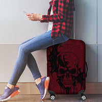 Demonic Skull Sigil Vikings Luggage Cover Dark Gothic Rune Grunge Illustration