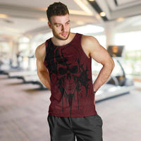 Demonic Skull Sigil Vikings Men Tank Top Dark Gothic Rune Grunge Illustration