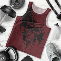 Demonic Skull Sigil Vikings Men Tank Top Dark Gothic Rune Grunge Illustration