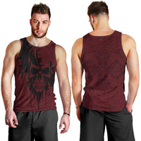 Demonic Skull Sigil Vikings Men Tank Top Dark Gothic Rune Grunge Illustration