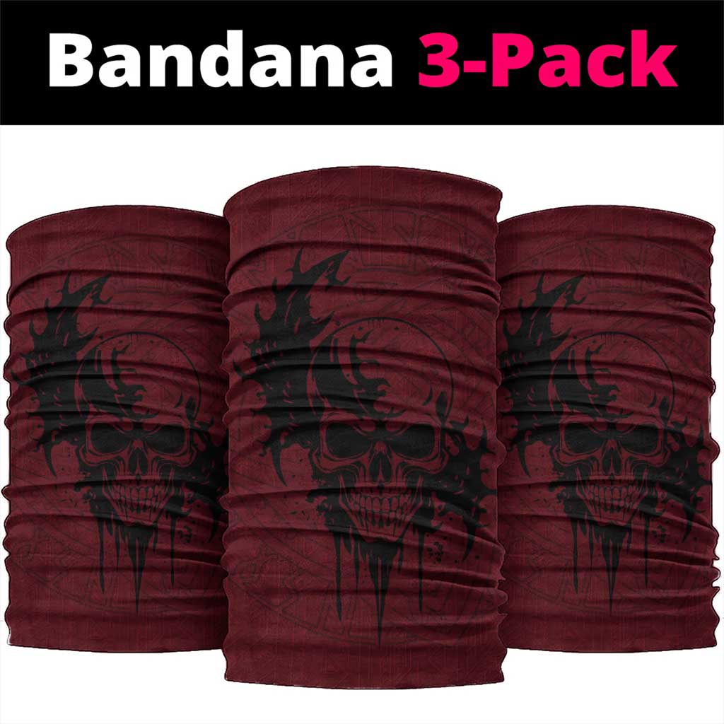 Demonic Skull Sigil Vikings Neck Gaiter Dark Gothic Rune Grunge Illustration