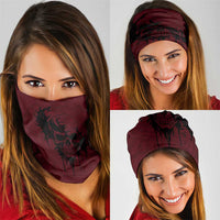 Demonic Skull Sigil Vikings Neck Gaiter Dark Gothic Rune Grunge Illustration
