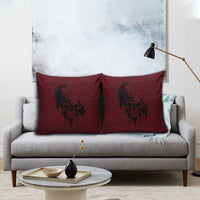 Demonic Skull Sigil Vikings Pillow Cover Dark Gothic Rune Grunge Illustration