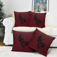 Demonic Skull Sigil Vikings Pillow Cover Dark Gothic Rune Grunge Illustration