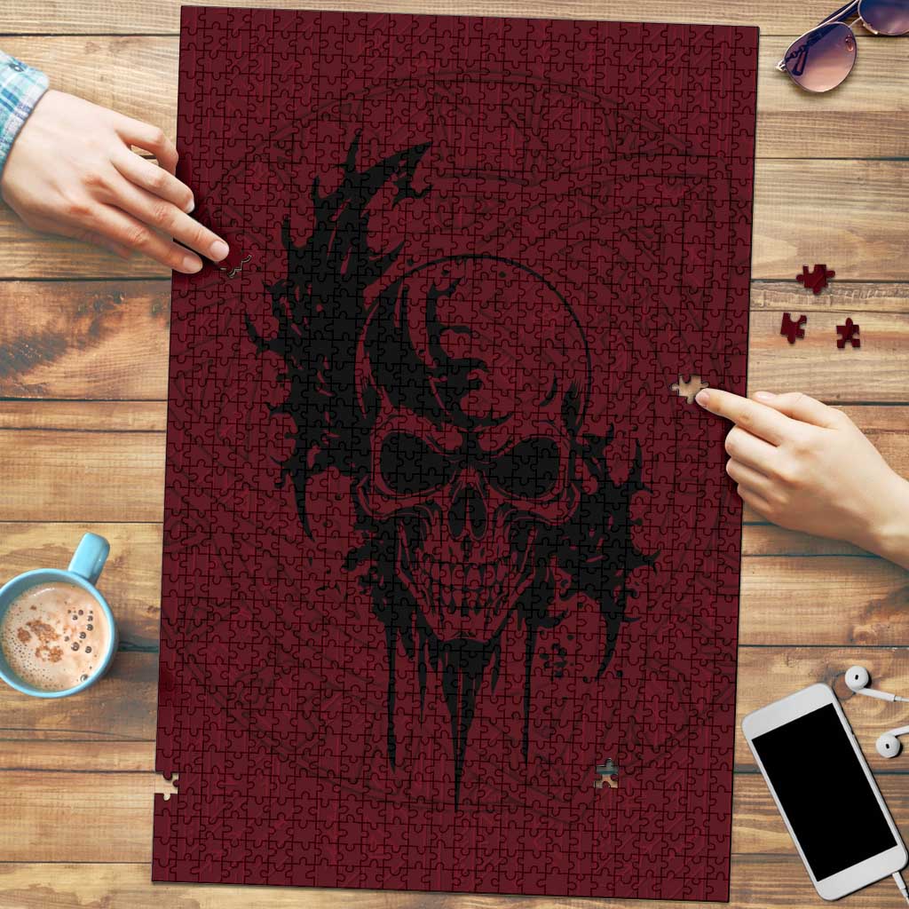 Demonic Skull Sigil Vikings Puzzle Dark Gothic Rune Grunge Illustration