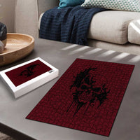 Demonic Skull Sigil Vikings Puzzle Dark Gothic Rune Grunge Illustration