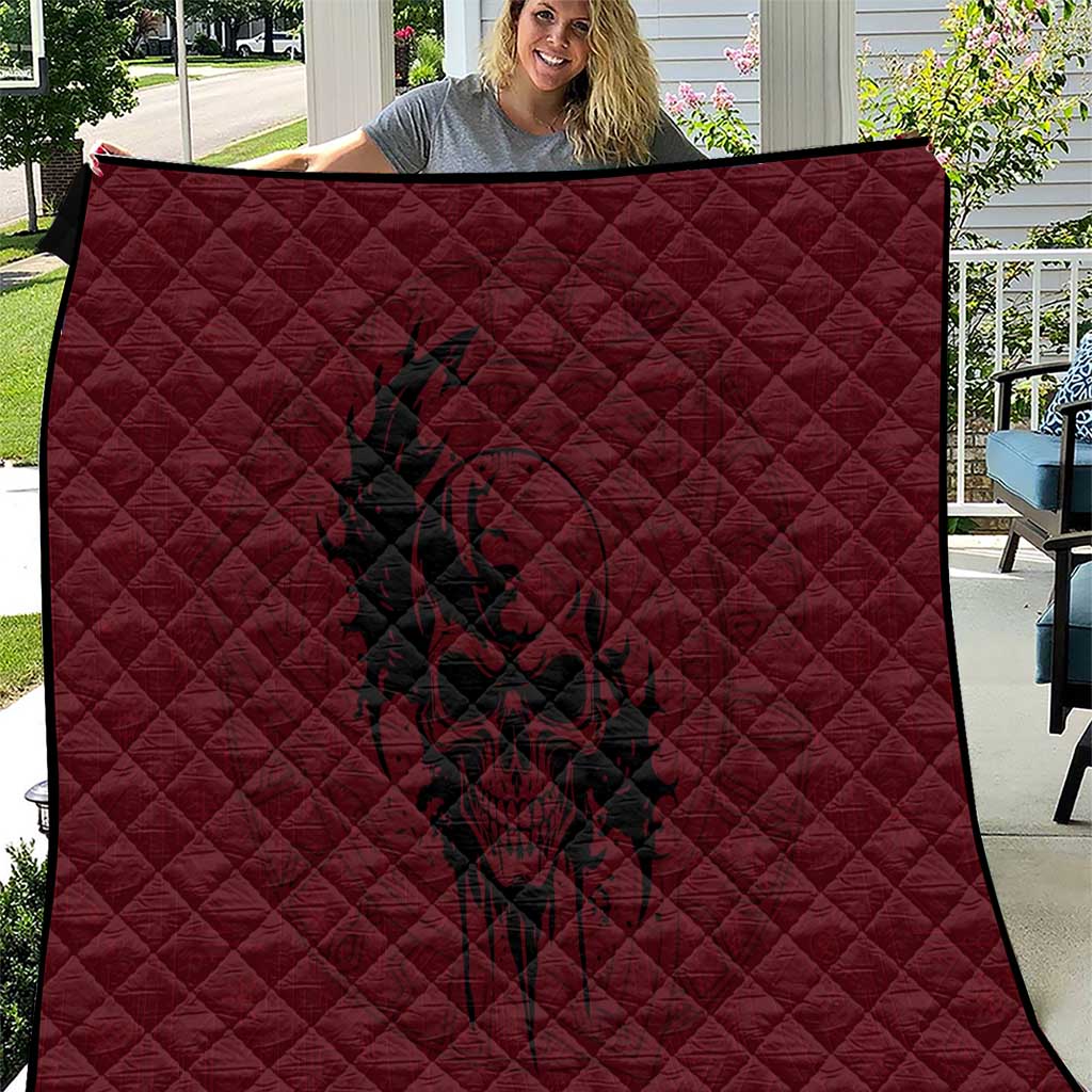 Demonic Skull Sigil Vikings Quilt Dark Gothic Rune Grunge Illustration