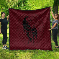 Demonic Skull Sigil Vikings Quilt Dark Gothic Rune Grunge Illustration