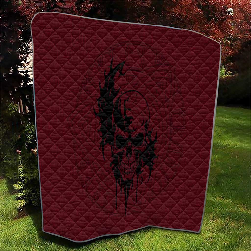Demonic Skull Sigil Vikings Quilt Dark Gothic Rune Grunge Illustration
