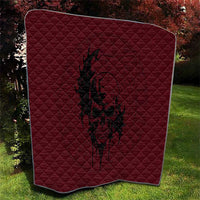 Demonic Skull Sigil Vikings Quilt Dark Gothic Rune Grunge Illustration