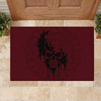 Demonic Skull Sigil Vikings Rubber Doormat Dark Gothic Rune Grunge Illustration