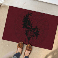 Demonic Skull Sigil Vikings Rubber Doormat Dark Gothic Rune Grunge Illustration