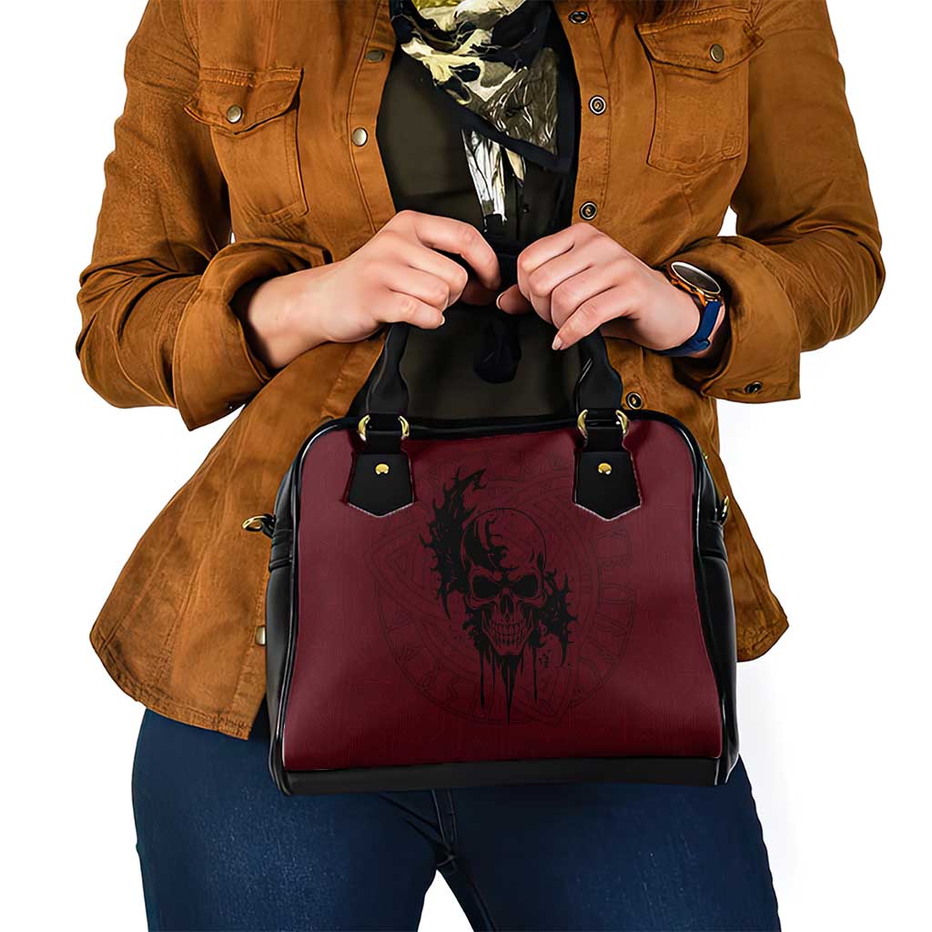 Demonic Skull Sigil Vikings Shoulder Handbag Dark Gothic Rune Grunge Illustration