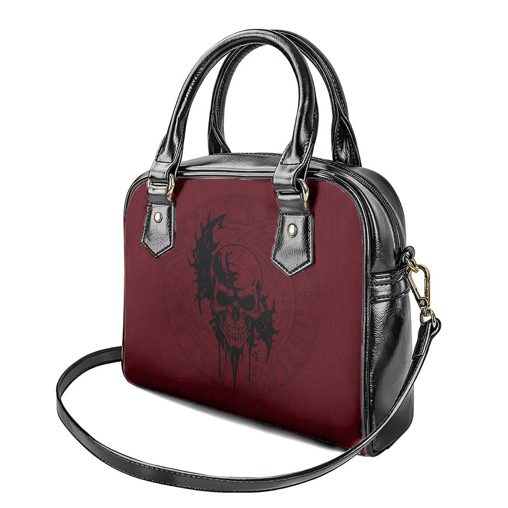 Demonic Skull Sigil Vikings Shoulder Handbag Dark Gothic Rune Grunge Illustration
