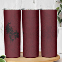 Demonic Skull Sigil Vikings Skinny Tumbler Dark Gothic Rune Grunge Illustration