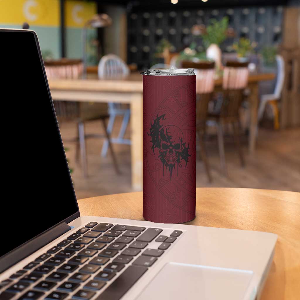 Demonic Skull Sigil Vikings Skinny Tumbler Dark Gothic Rune Grunge Illustration