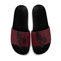Demonic Skull Sigil Vikings Slide Sandals Dark Gothic Rune Grunge Illustration