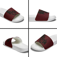 Demonic Skull Sigil Vikings Slide Sandals Dark Gothic Rune Grunge Illustration