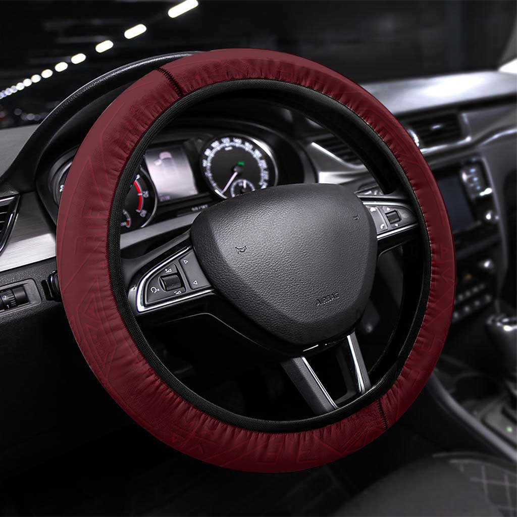Demonic Skull Sigil Vikings Steering Wheel Cover Dark Gothic Rune Grunge Illustration