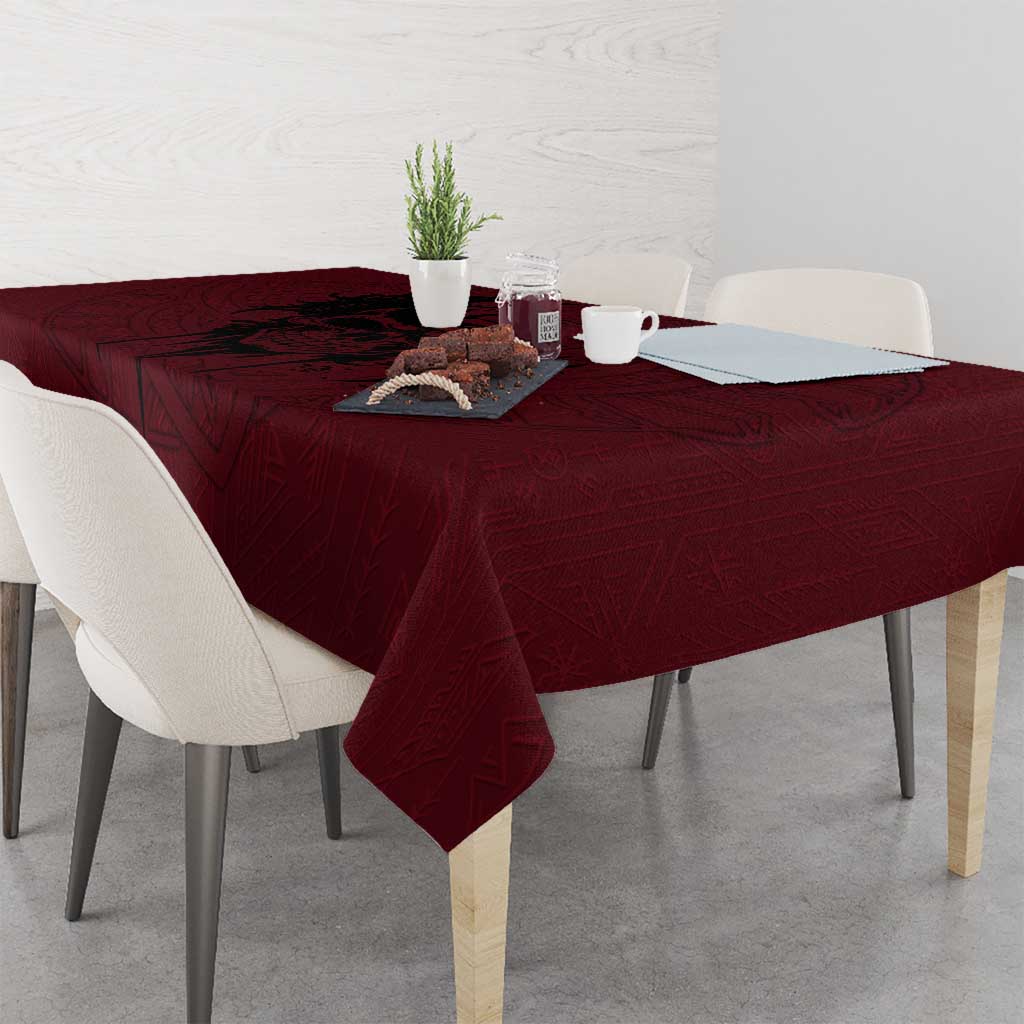 Demonic Skull Sigil Vikings Tablecloth Dark Gothic Rune Grunge Illustration