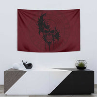 Demonic Skull Sigil Vikings Tapestry Dark Gothic Rune Grunge Illustration