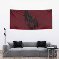 Demonic Skull Sigil Vikings Tapestry Dark Gothic Rune Grunge Illustration