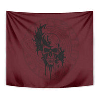 Demonic Skull Sigil Vikings Tapestry Dark Gothic Rune Grunge Illustration