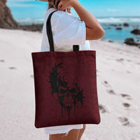 Demonic Skull Sigil Vikings Tote Bag Dark Gothic Rune Grunge Illustration
