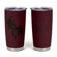 Demonic Skull Sigil Vikings Tumbler Cup Dark Gothic Rune Grunge Illustration