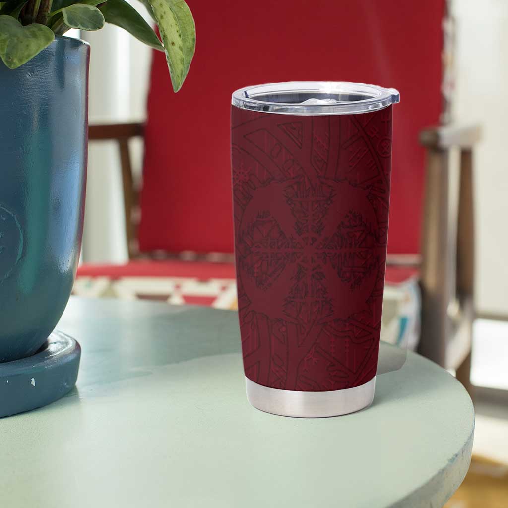 Demonic Skull Sigil Vikings Tumbler Cup Dark Gothic Rune Grunge Illustration