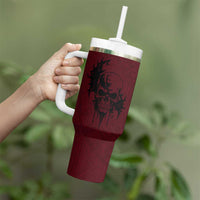 Demonic Skull Sigil Vikings Tumbler With Handle Dark Gothic Rune Grunge Illustration