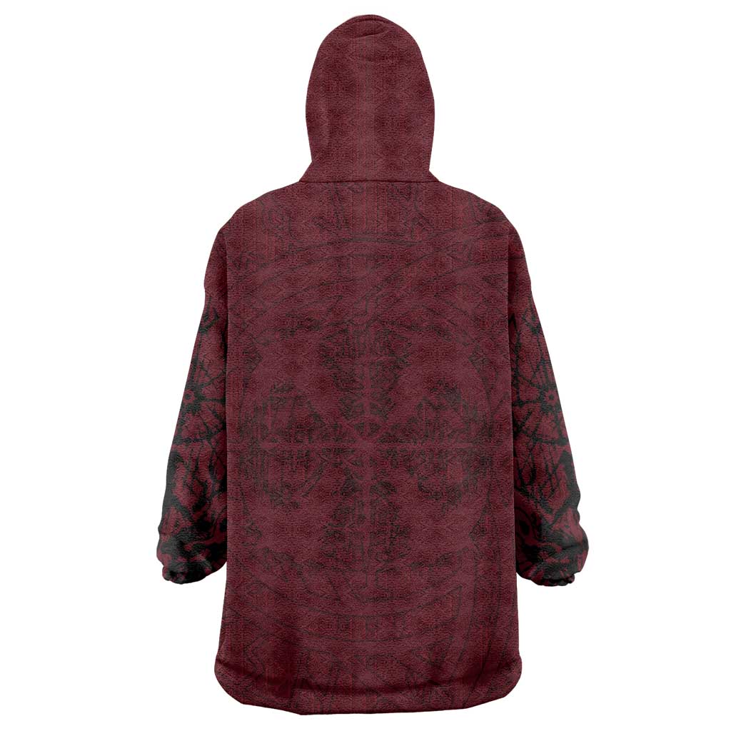 Demonic Skull Sigil Vikings Wearable Blanket Hoodie Dark Gothic Rune Grunge Illustration