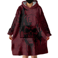 Demonic Skull Sigil Vikings Wearable Blanket Hoodie Dark Gothic Rune Grunge Illustration