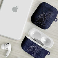 Odin Silhouette with Raven and Valknut AirPods Case Nordic Mythology Line Art Illustration