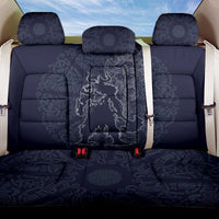 Odin Silhouette with Raven and Valknut Back Car Seat Cover Nordic Mythology Line Art Illustration