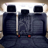 Odin Silhouette with Raven and Valknut Back Car Seat Cover Nordic Mythology Line Art Illustration