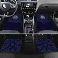 Odin Silhouette with Raven and Valknut Car Mats Nordic Mythology Line Art Illustration
